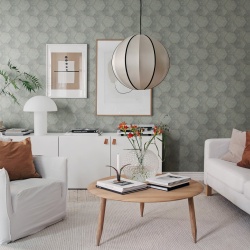Tapet personalizabil Hexagon Tiles, Jade, Rebel Walls, 5 mp / rola