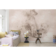 Tapet Polar Bear, Soft Pink, Rebel Walls - Img 1