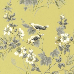 Tapet, Rosemore, Yellow Luxury Bird, 1838 Wallcoverings, 5.3mp / rola - Img 2
