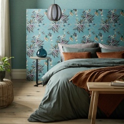 Tapet, Serenity, Indigo Blue Luxury Tree, 1838 Wallcoverings, 7mp / rola