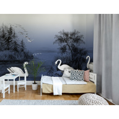 Tapet Swan Lake, Nightfall, Rebel Walls - Img 1