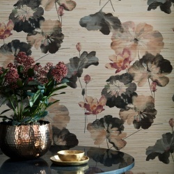 Tapet, Water Lilies, Fibre naturale (Grasscloth), 1838 Wallcoverings, 5.1mp / rola