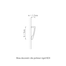 Brau polimer rigid, Manavi, B24 - 5x1.3x200 cm - Img 2