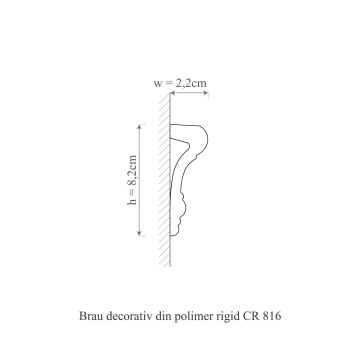 Brau poliuretan flexibil, Manavi, CR816F - 8.2x2.2x200 cm - Img 2