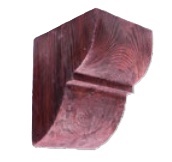 Consola decorativa din poliuretan, rosu, modern, ED017R - 9x6x10 cm