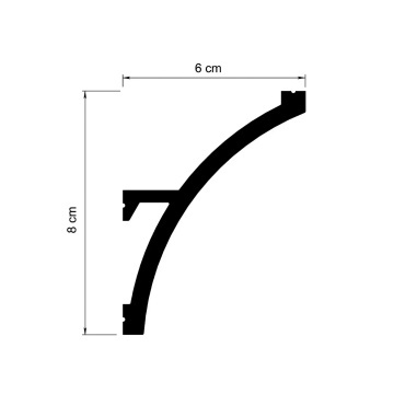 Cornisa polimer rigid KH921-8x6x200 cm - Img 2
