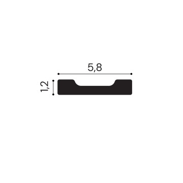 Cornisa polimer rigid, Manavi, B20 - 5.8x1.2x200 cm - Img 2