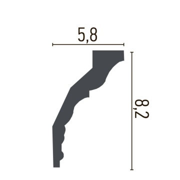 Cornisa poliuretan C709 - 8.2x5.8x200 cm - Img 2