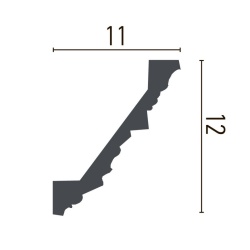 Cornisa poliuretan C758 - 12x11x200 cm - Img 2