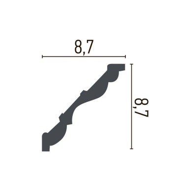 Cornisa poliuretan flexibil P828F - 8.7x8.7x200 cm - Img 2