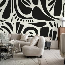 Fototapet, Abstract Forms, Black & White, Rebel Walls - Img 4