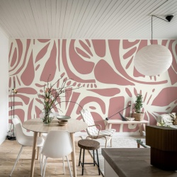 Fototapet, Abstract Forms, Soft Pink, Rebel Walls