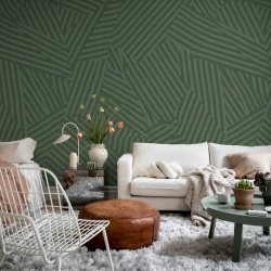 Fototapet, Abstract Weave, Green, Rebel Walls