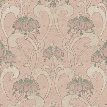 Fototapet, Art Nouveau Flower, Pink, Rebel Walls - Img 2