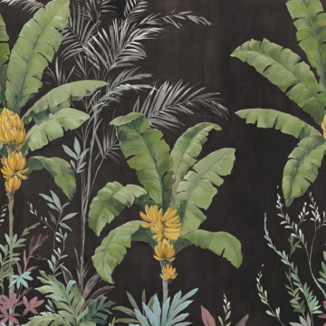 Fototapet, Banana Tree Jungle, Black, Rebel Walls - Img 2