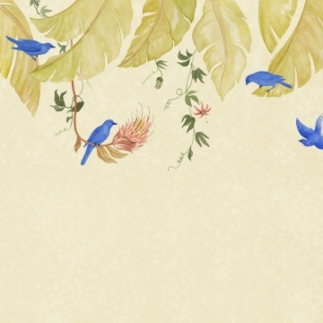 Fototapet, Birds in the Trees, Beige, Rebel Walls - Img 2