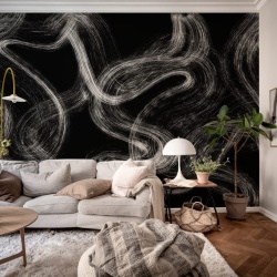 Fototapet, Blurry Stripes, Black, Rebel Walls - Img 3