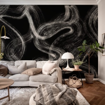 Fototapet, Blurry Stripes, Black, Rebel Walls - Img 3