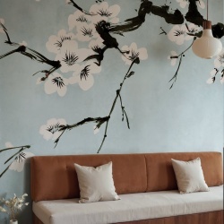 Fototapet, Blush of Spring, Blue, Rebel Walls