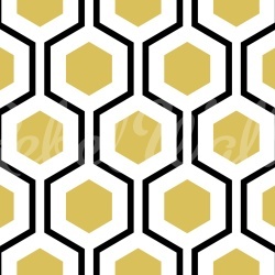 Fototapet, Bold Hexagon, Yellow, Rebel Walls - Img 2