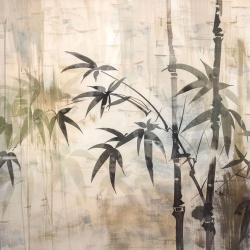 Fototapet Botanic Beige Naturel Bambou Rêve BNB200