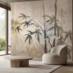 Fototapet Botanic Beige Naturel Bambou Rêve BNB200 - Img 2