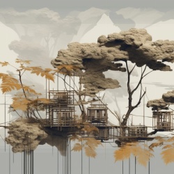 Fototapet Botanic Imagination Cabane Rêve IC106