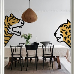 Fototapet, Cat Talk, White, Rebel Walls - Img 3