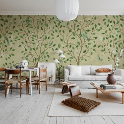 Fototapet, Chinoiserie Dream, Beige, Rebel Walls