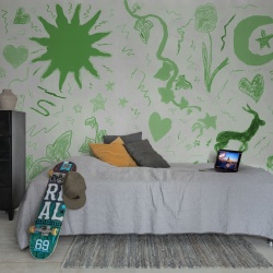 Fototapet, Chroma, Green, Rebel Walls - Img 3