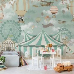 Fototapet, Circus Town, Pastel, Rebel Walls - Img 3