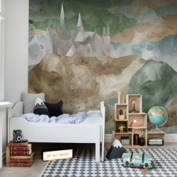 Fototapet, Cliff Castle, Pastel, Rebel Walls