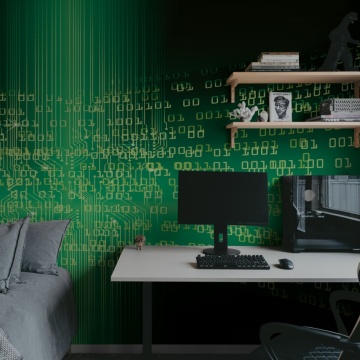 Fototapet, Code, Green, Rebel Walls - Img 3