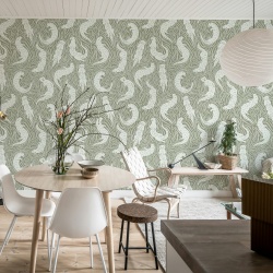 Fototapet, Cute Otters, Beige, Rebel Walls