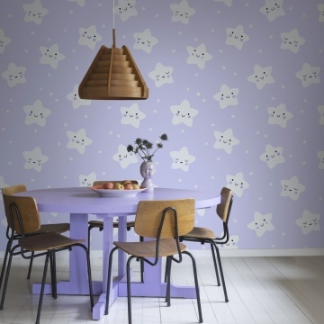 Fototapet, Cute Stars, Lilac, Rebel Walls - Img 3