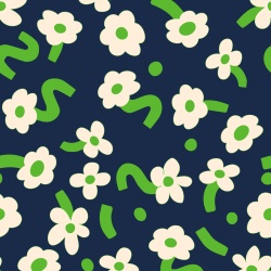 Fototapet, Dancing Flowers, Green, Rebel Walls - Img 2