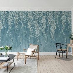 Fototapet, Draped Blossoms, Dark Blue, Rebel Walls - Img 3