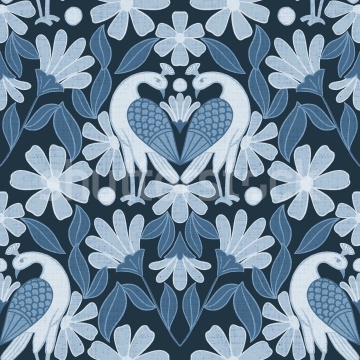 Fototapet, Dreamy Birds, Blue, Rebel Walls - Img 2