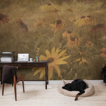 Fototapet, Dreamy Rudbeckia, Vintage, Rebel Walls - Img 3