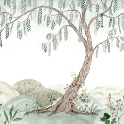 Fototapet, Dreamy Tree, Light Green, Rebel Walls - Img 2