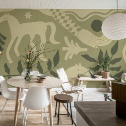 Fototapet, Emmas Horses, Green, Rebel Walls