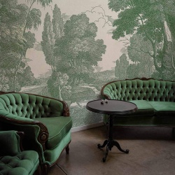 Fototapet Engraving, Green, Coordonne
