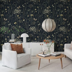 Fototapet, Flower Garden, Midnight, Rebel Walls