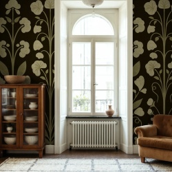 Fototapet, Folk Flower, Dark Green, Rebel Walls