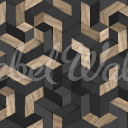 Fototapet, Geometric Wood, Rebel Walls - Img 2
