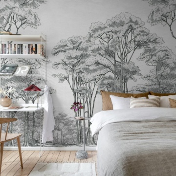 Fototapet, Graphic Trees, Black & White, Rebel Walls - Img 3
