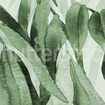 Fototapet, Hanging Branches, Solid Green, Rebel Walls - Img 4