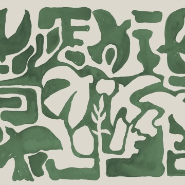 Fototapet, Harmony Forms, Green, Rebel Walls - Img 2