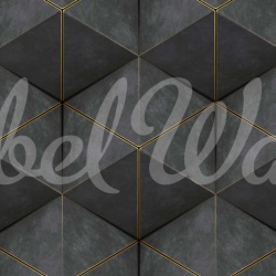 Fototapet, Hexagon Cube, Black, Rebel Walls - Img 5