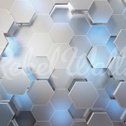 Fototapet, Hexagon, Gray, Rebel Walls - Img 2